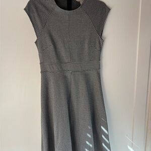 H&M Monochrome Checkered Midi Dress